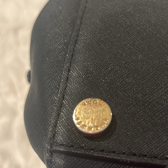 Michael Kors Jet Set Saffiano Leather Crossbody  Purse Shoulder Bag  Black Gold - Picture 13 of 13